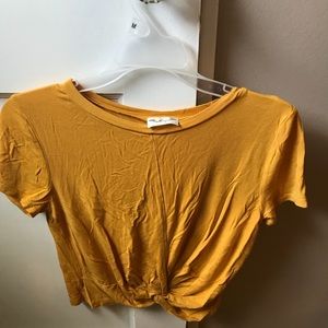 GOLDEN YELLOW KNOT SHIRT